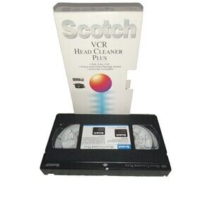 Scotch 3M VCR VHS Head Cleaning Plus Videocassette 1991 Vintage